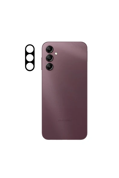 Samsung Galaxy A34 Kamera Lens Koruyucu Siyah Çerçeveli Korunaklı (3D K.C) Siyah ürün görseli 1