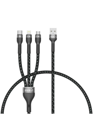 Shira Serisi 3 in 1 USB Kablo 30cm ürün görseli 1
