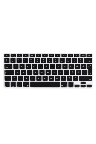 Mekbook 15.4' Pro Retina Toza Sıvıya Dayanıklı Türkçe Q Yıkanabilir Klavye Koruyucu (S-K) ürün görseli 1