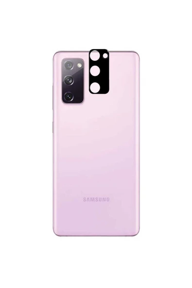 Samsung Galaxy S20 FE Kamera Lens Koruyucu Siyah Çerçeveli Korunaklı (3D K.C) Siyah ürün görseli 1