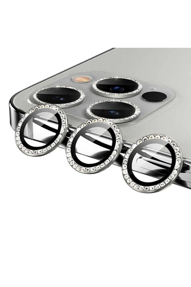 iPhone 11 Pro Uyumlu Zore CL-06 Kamera Koruyucu-Gümüş ürün görseli 1