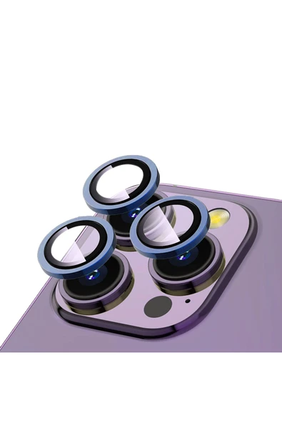 Iphone 12 Pro Max Uyumlu Safir Kamera Lens Koruyucu (kolay Takma Aparatlı) Cl-12 Mavi ürün görseli 1