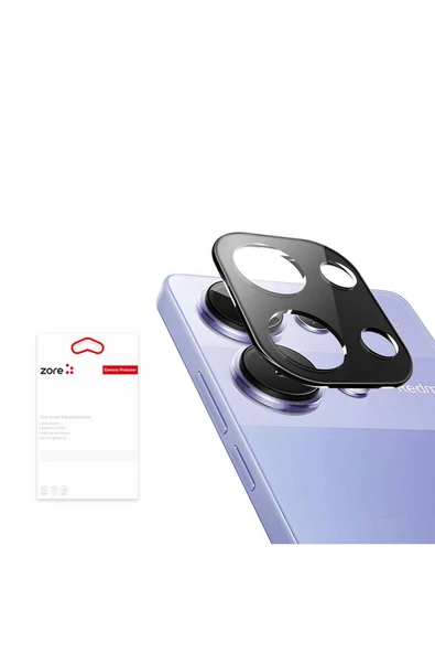 Xiaomi Redmi Note 13 Pro 4G Kamera Lens Koruyucu Siyah Çerçeveli Korunaklı (3D K.C) ürün görseli 1