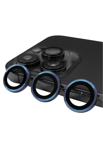 Apple iPhone 15 Pro Uyumlu Kamera Lens Koruyucu Cl-07 Midnight Blue ürün görseli 1