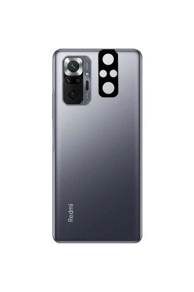Xiaomi Redmi Note 10 Pro Kamera Lens Koruyucu Siyah Çerçeveli Korunaklı (3D K.C) Siyah ürün görseli 1