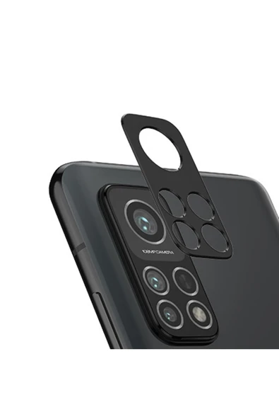 Xiaomi Mi 10T Pro 5G Kamera Lens Koruyucu Siyah Çerçeveli Korunaklı (3D K.C) Siyah ürün görseli 1