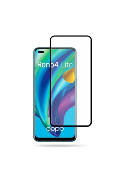 Oppo Reno 4 Lite Ekran Koruyucu Kırılmaya Dayanıklı Cam Koruyucu /Muzy-5d- Siyah ürün görseli 1