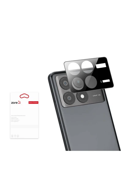 Xiaomi Poco X6 Pro Kamera Lens Koruyucu Camı Ultra Korumalı Tam Kaplayan Tasarm (z-3D) ürün görseli 1