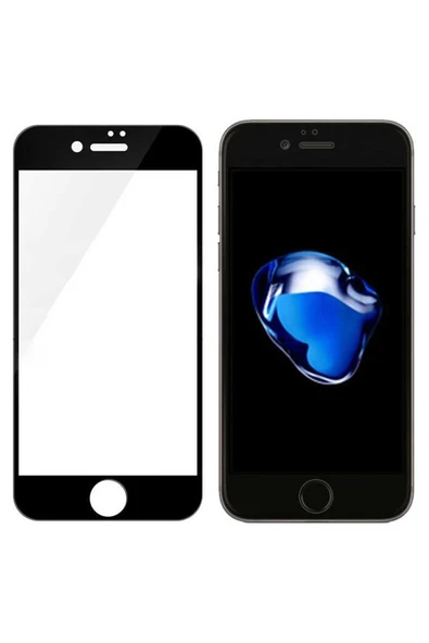 Iphone 7 Ekran Koruyucu Kırılmaya Dayanıklı Cam Koruyucu (MUZY-5D) Siyah ürün görseli 1