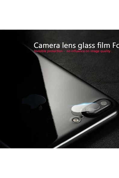 Apple iPhone 8 Plus Kamera Lens Koruyucu Cam Filmi Tam Kaplama Tasarım (z-kamera-camı) Renksiz ürün görseli 1
