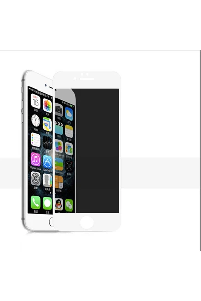 iPhone 7 Hayalet Ekran Koruyucu Tam Kaplayan Kavisli Tasarım (Z-KOR-PRİVACY) Beyaz ürün görseli 1