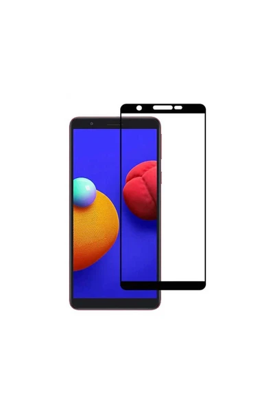 Samsung Galaxy A01 Core Ekran Koruyucu Kırılmaya Dayanıklı Cam Koruyucu (Muzy-5d) Siyah ürün görseli 1