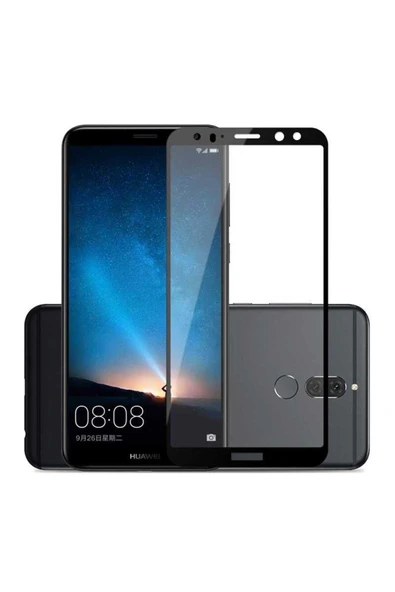 Huawei Mate 10 Lite Ekran Koruyucu Kırılmaya Dayanıklı Cam Koruyucu (Muzy-5d) Siyah ürün görseli 1