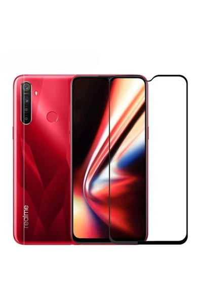 Realme 6İ Ekran Koruyucu Kırılmaya Dayanıklı Cam Koruyucu (Muzy-5d) Siyah ürün görseli 1