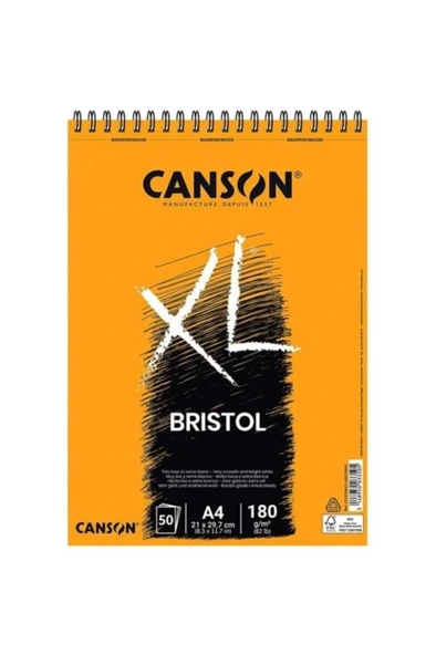 Canson Xl Bristol Spiralli Çizim Defteri 180g 50 Yaprak A4 ürün görseli 1