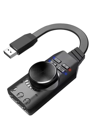 Midex SG-135 Harici Usb Ses Kartı Gaming Pubg Lol Oyun 7.1 Ses Kartı Stüdyo ve Çok Amaçlı ürün görseli 1