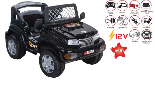 PİLSAN AKÜLÜ ARABA 12 V PANTHER KUMANDALI SİYAH ürün görseli 1