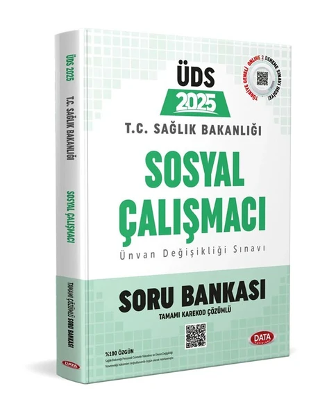 Data Yayınları 2025 Sağlık Bakanlığı ÜDS Sosyal Çalışmacı Soru Bankası Tamamı Karekod Çözümlü ürün görseli 1