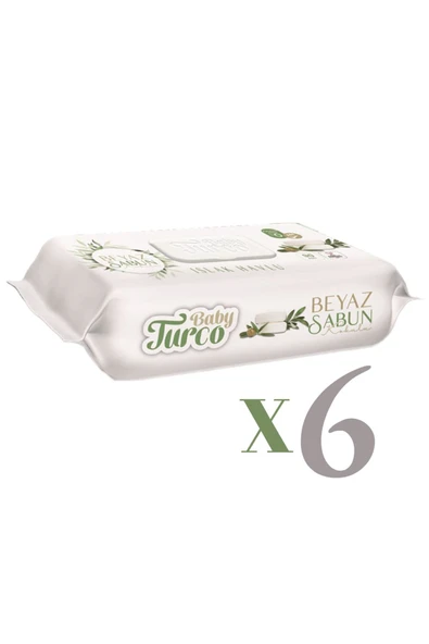Baby Turco 90 Lı Beyaz Sabun Kokulu Islak Havlu 6 Lı Set ürün görseli 1