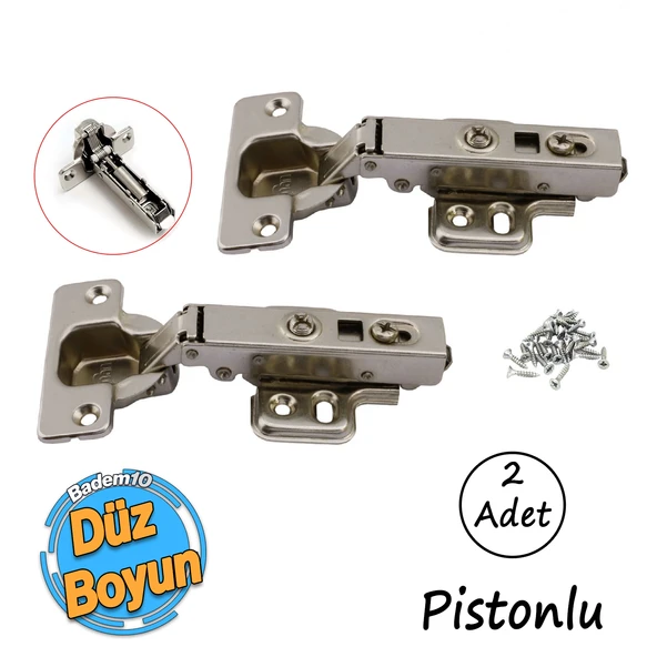Mutfak Vestiyer Kiler Dolabı 2 Adet Mobilya Kapak Kapağı Metal Düz Krom Pistonlu Tas Menteşe ürün görseli 1