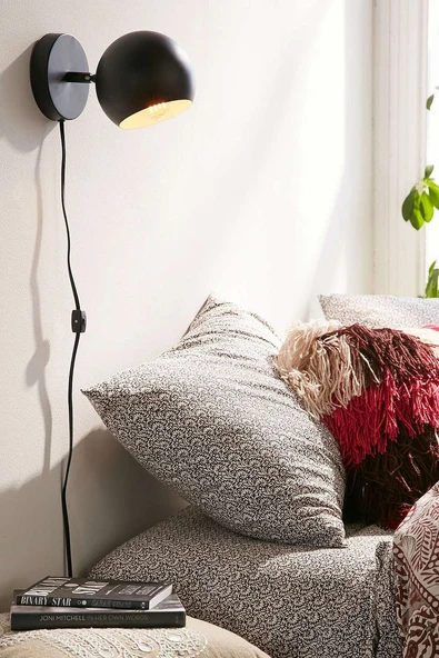 Rsylight Metal Retro Dekoratif Kablolu Fişli 180 Derece Aplik ürün görseli 1