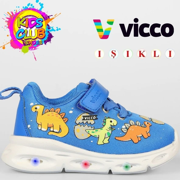Vicco Dino Işıklı Ortopedik Çocuk Spor Ayakkabı ürün görseli 1