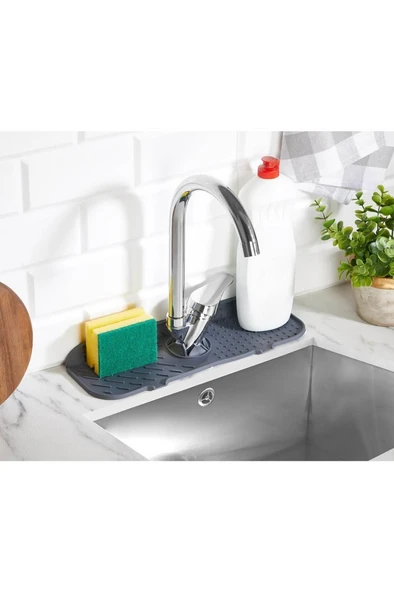 Silikon Su Tutucu Musluk Lavabo Sabunluk Sünger Matı Kaydırmaz ürün görseli 1