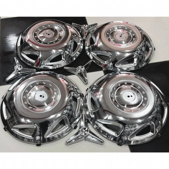 TRANSİT TEK TEKER -JUMBO-SPRİNTER-GRAFTER 16'' İNÇ KROM JANT KAPAĞI 4 ADET (MUSTANG .F.) ürün görseli 1