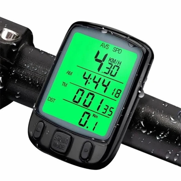 Monozone Sunding Km Sayacı Işıklı LCD Ekran Çok Fonksiyonlu Hız Göstergeli Bisiklet Bilgisayarı ürün görseli 1