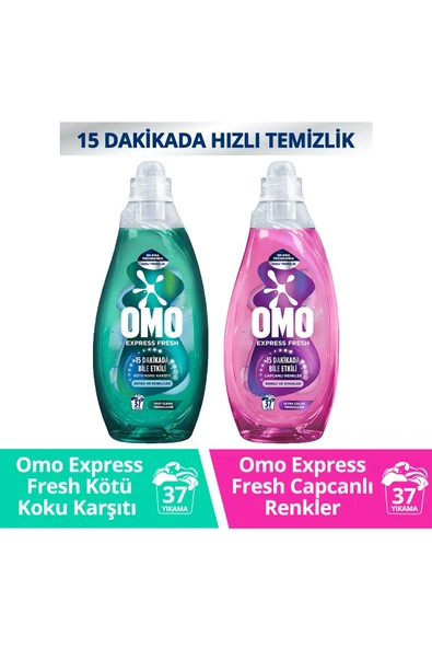 Omo Express Fresh Beyaz Ve Renkliler 1480 ml Renkli Ve Siyah 1480 ml ürün görseli 1