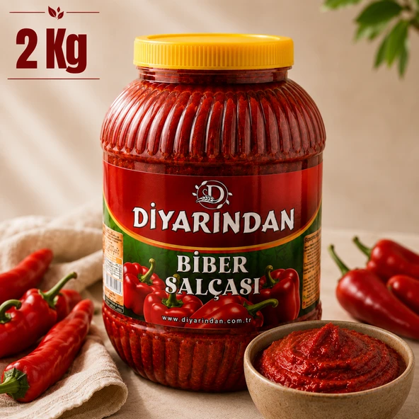 Diyarından Hatay Acı Biber Salçası 2 Kg (Orta Tuzlu) ürün görseli 1