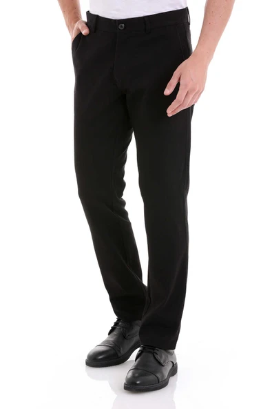 Avasar Erkek Siyah Regular Fit Keten Pantolon-7229 ürün görseli 1