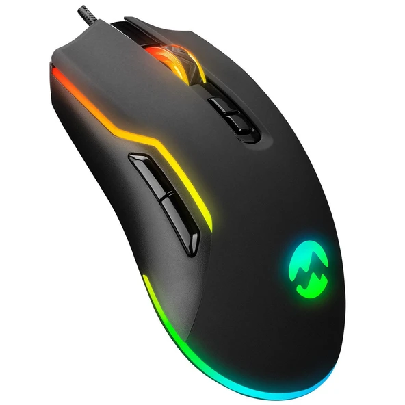 EVEREST SM-G14 DUSK Usb Siyah 1600-7200 dpi RGB Ledli Gaming Oyuncu Mouse ürün görseli 1
