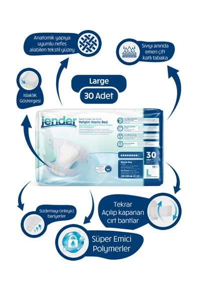 Jender Bel Bantlı L 30'lu ürün görseli 1