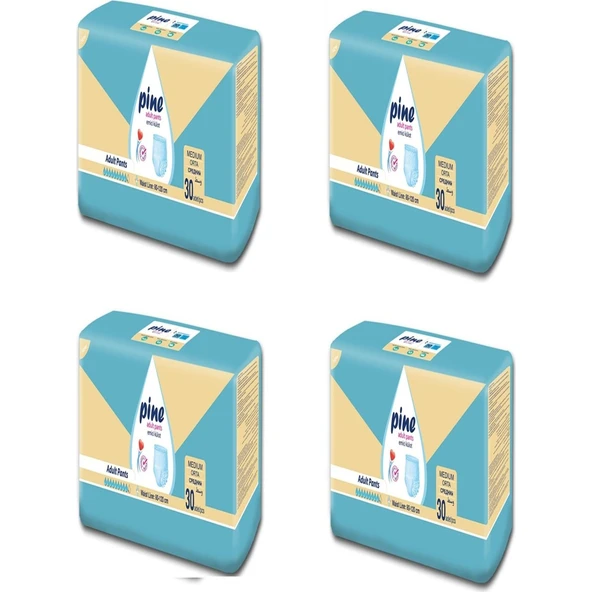 Pine Külotlu Orta Boy Hasta Bezi Paket 30*4 120 Paket ürün görseli 1