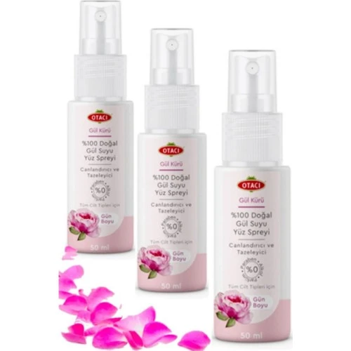 Otacı Naturel Gül Suyu Sprey 3'lü Set x 50 ml ürün görseli 1