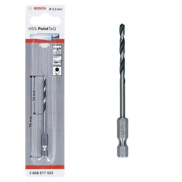 Bosch Pointteq Altıgen Şaftlı Hss Matkap Ucu 3,5 mm ürün görseli 1