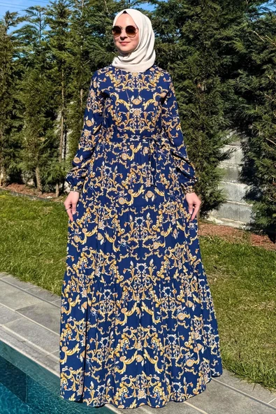 Hürrem Elbise Lacivert ürün görseli 1
