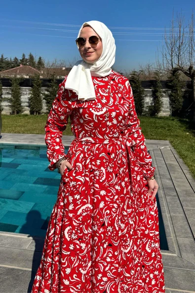 Serra Elbise Kırmızı - Resim 6