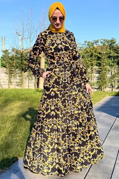 Hürrem Elbise Siyah - Resim 5