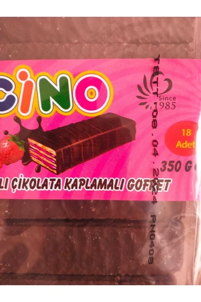 Çikolata Kaplamalı Çilekli Gofret 350 Gram (18 Adet Gofret Bar Içerir) ürün görseli 1