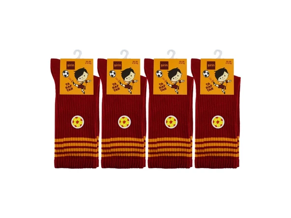 Şirin Taraftar Çocuk Çorabı 3 Adet -Galatasaray Taraftar Çorabı ürün görseli 1
