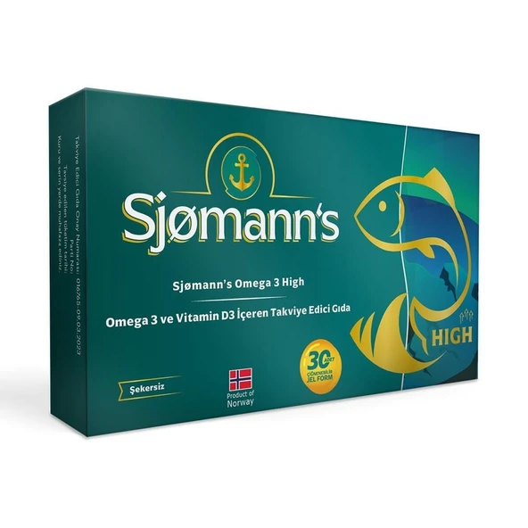 Sjomann's Omega-3 High 30 Çiğnenebilir Jel Tablet ürün görseli 1