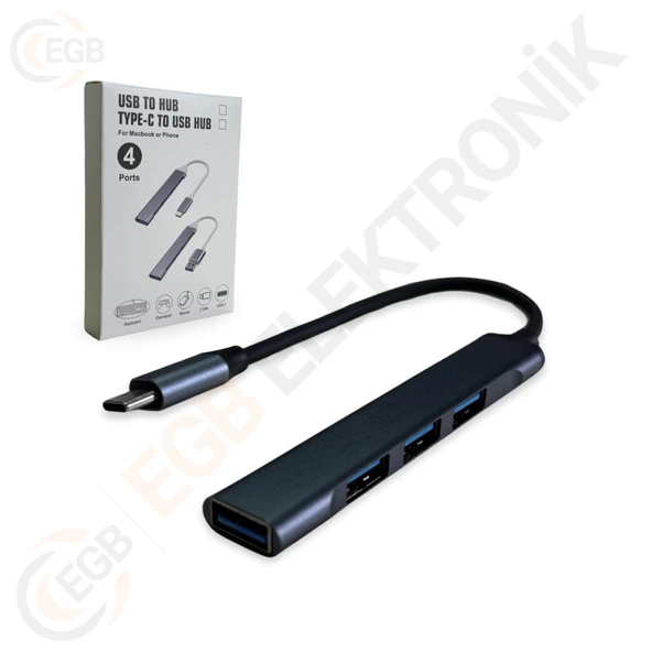 GABBLE GAB-TCUM30 USB 4 PORT + TYPE-C 3.0 SLIM ÇOKLAYICI (C-05) ürün görseli 1