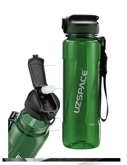 Vagonlife Uzspace Pipetli Büyük Boy Tritan Su Matarası 1000ml Yeşil ürün görseli 1