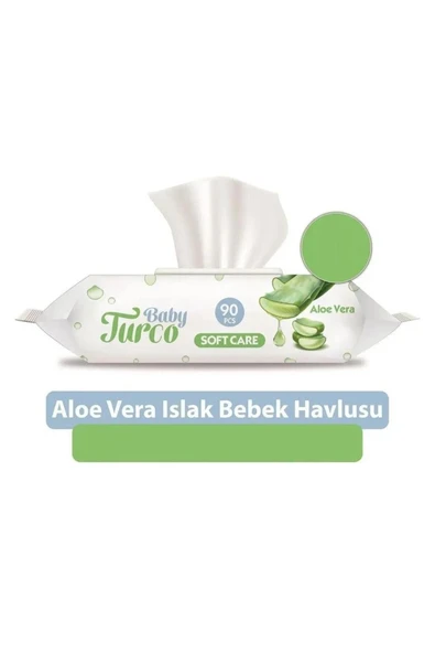 Baby Turco Islak Mendil 90 Li Aloe Vera Kapaklı ürün görseli 1