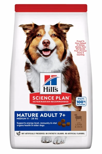 Hill's SP Kuzulu ve Pirinçli Orta Irk +7 Yaşlı Köpek Maması 12+2KG ürün görseli 1