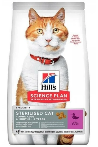 Hill's SP Ördekli Kısırlaştırılmış Yetişkin Kedi Maması 3KG ürün görseli 1