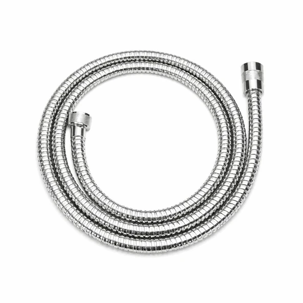 DUŞ SPİRAL HORTUMU + PASLANMAZ PARLAK POLİSAJLI + ÇİFT KENETLİ - 100 cm ürün görseli 1