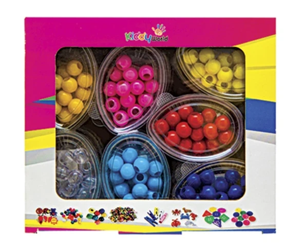 Kiddy World Renkli Boncuk Küçük - 4 kutu ürün görseli 1